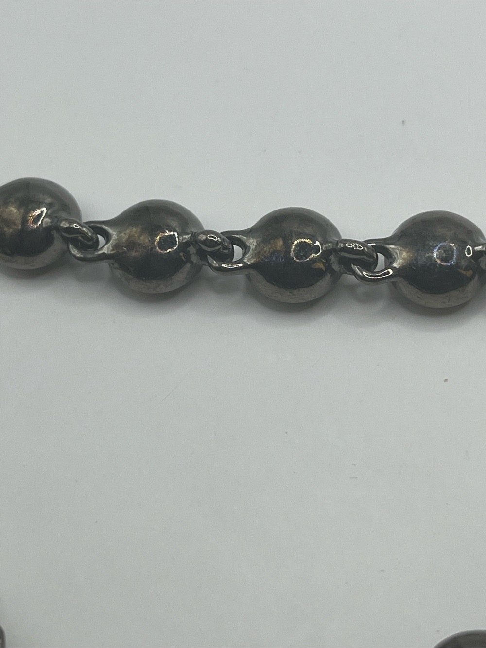 Vintage Givenchy Crystal Link Necklace Rhinestone Headlight Gunmetal- RARE - Picture 15 of 15